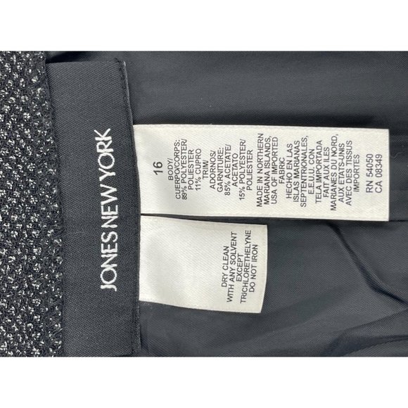NWT Jones New York Women's Gray Mid Rise Flare Leg Side Zip Dress Pants Size 16 - Picture 5 of 12